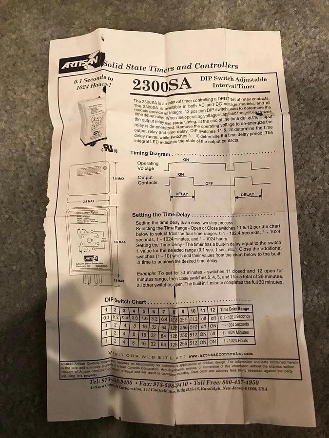 Artisan Solid State Timer | 2300SA-3 (2300SA3)