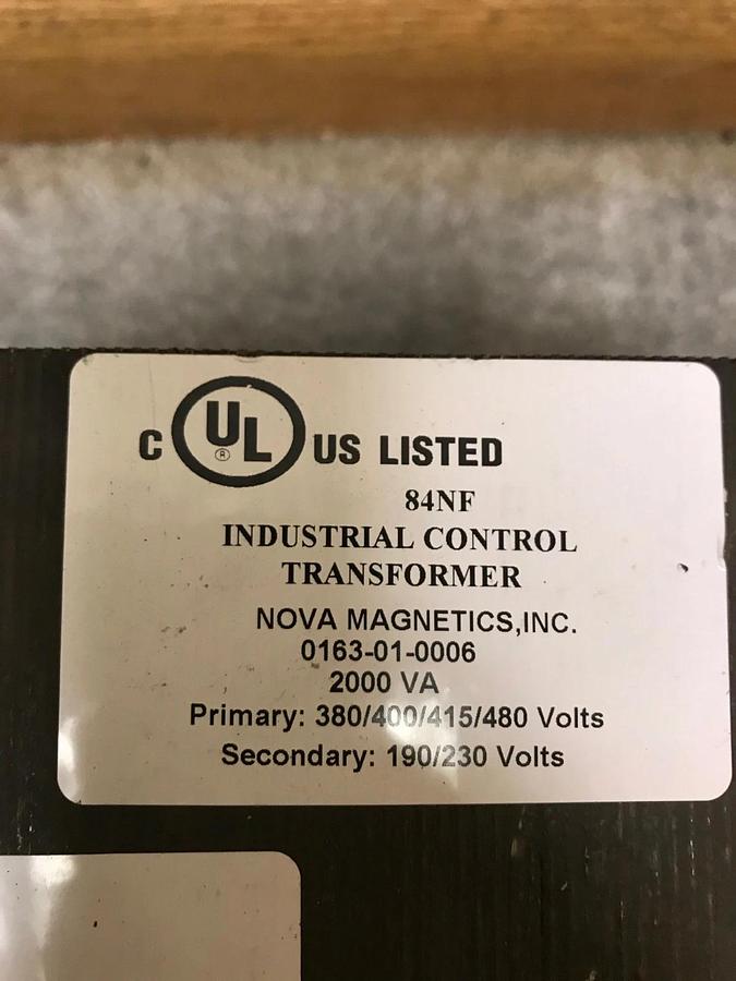 Used Used Nova Industrial Control Transformer 2000VA | 0163-01-0006