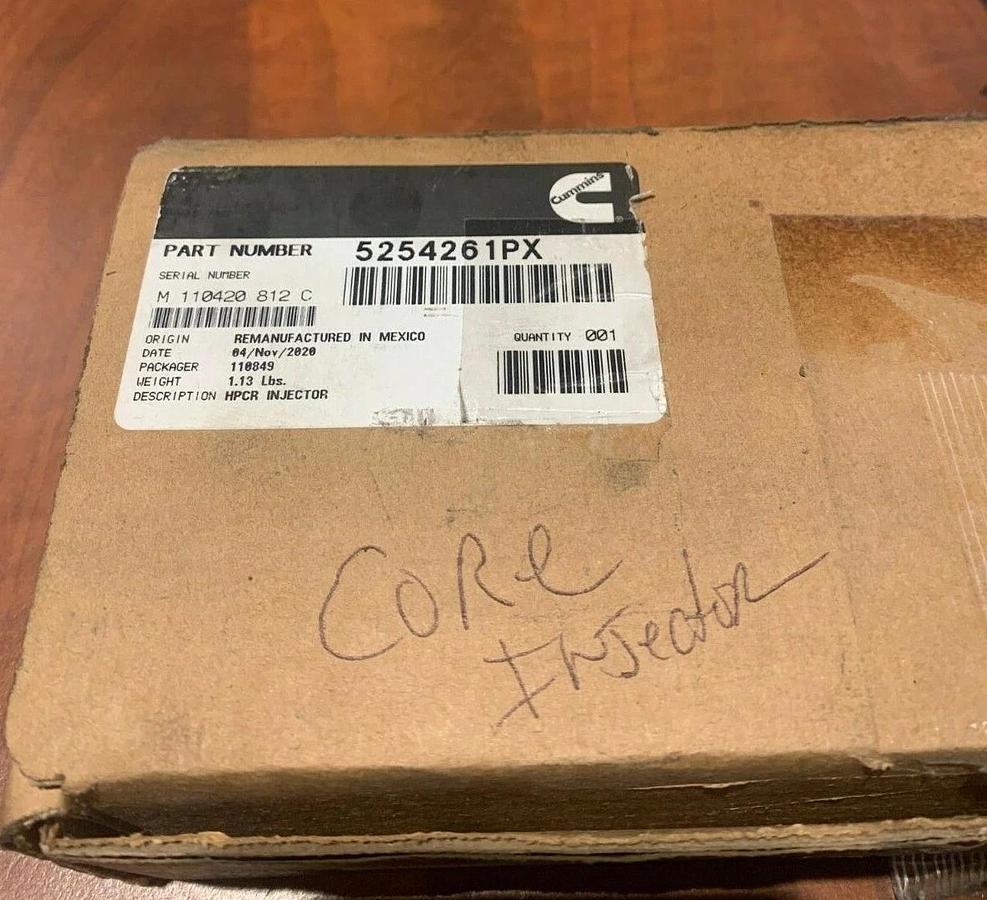 Used Genuine OEM Cummins 5254261PX Fuel Injector CORE (NOT WORKING)