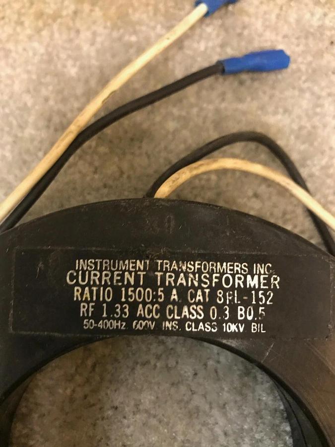 Used 1500:5 Current Transformer (CT) | Instrument Transformers 50-400Hz 600V