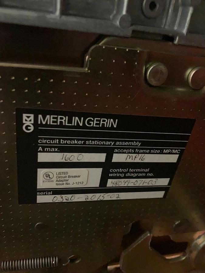 New Merlin Gerin MP/MC Circuit Breaker Chassis Cradle | P/N: 320-2015-02