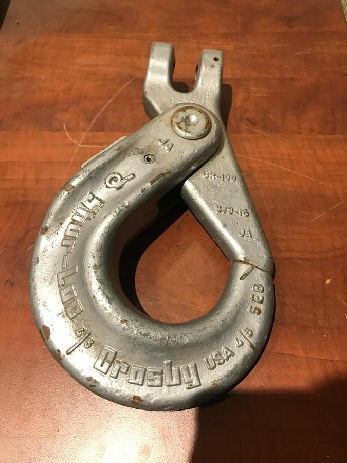 New 5/8" Crosby A-1317 Shur-Loc Clevis Hook  | 22,600 Lbs. WLL 1029036 Grade 100
