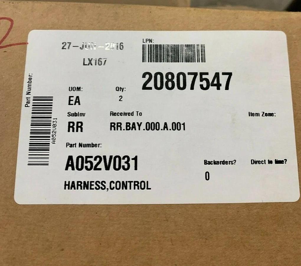 Used New Genuine OEM Cummins C300-D6R Control Harness | P/N: A052V031