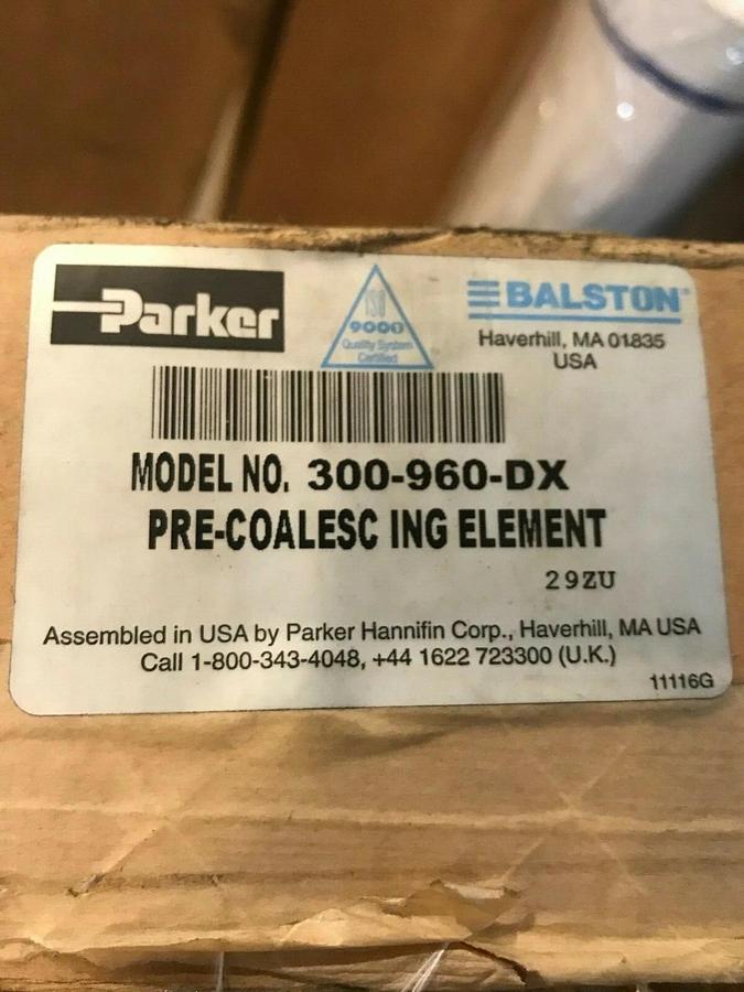 Used Parker Balston 300-960-DX Pre-Coalescing Filter Element