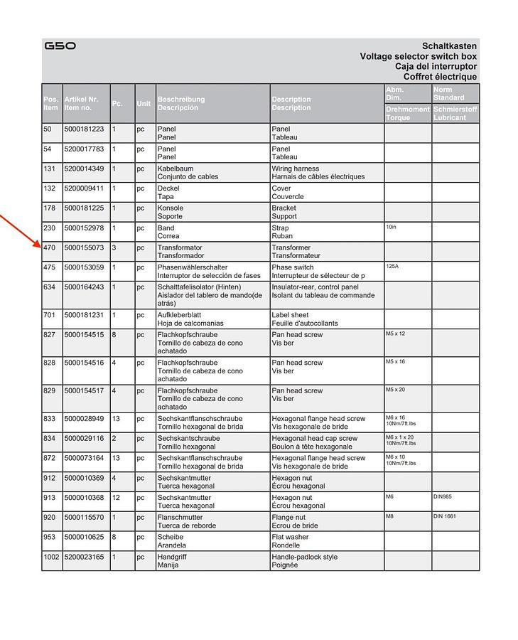 Used Used Wacker G50 T4F CT Current Transformer WICC 2559-300:5A | P/N: 5000155073
