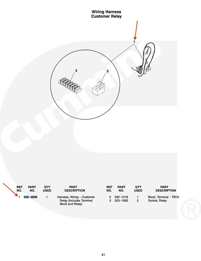 Used New Genuine OEM Cummins GGDG Wiring Harness | P/N: 338-4636