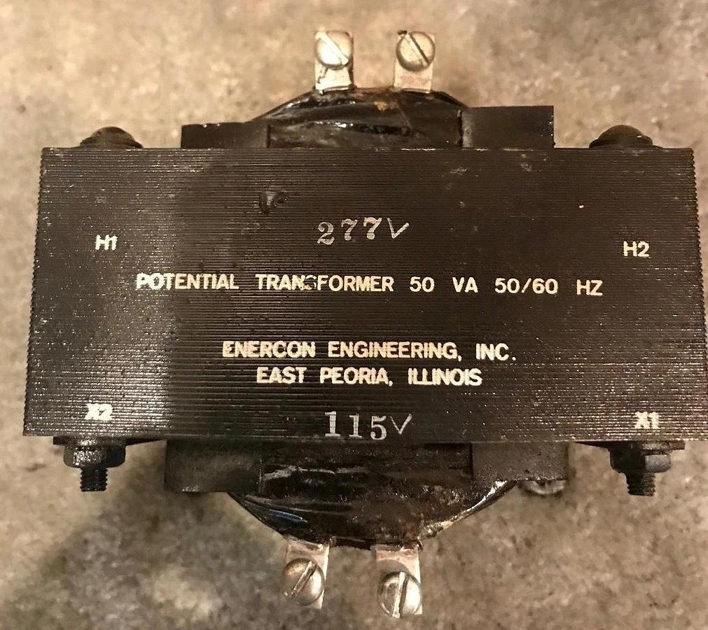 Used 277V 115V Enercon Potential Transformer 50 VA 50/60Hz