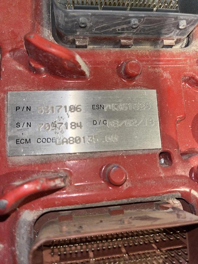 Used Cummins ISX15 ECM Engine Control Module P/N: 5317106 from QSB5-G11 S/N: 74361626