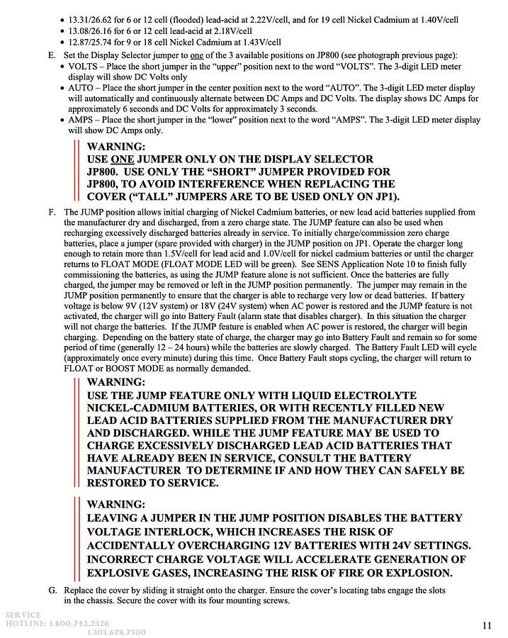 Used Used Sens Engine Start Battery Charger 120/240V 10A NRG22-10-RC - SN: 2673204208