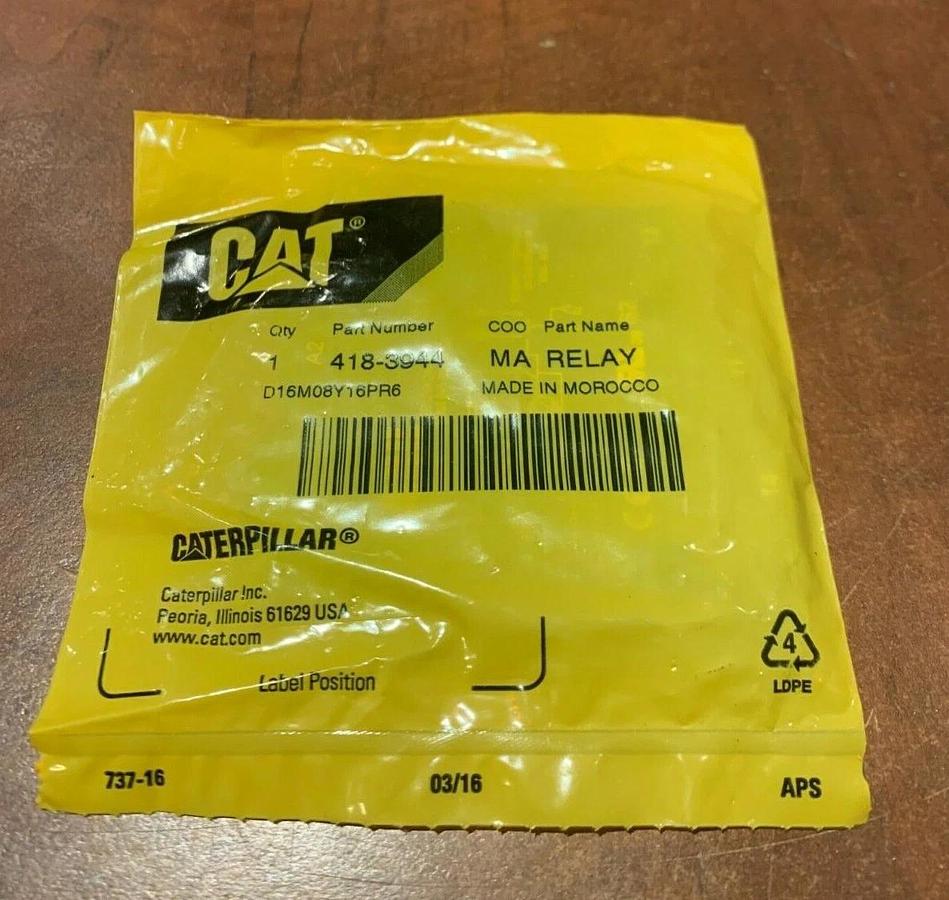 Used New Genuine OEM CAT Caterpillar Relay | P/N: 418-3944