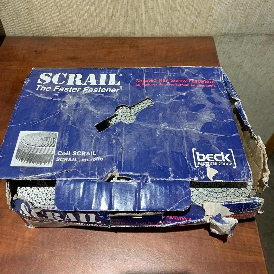 Scrail Fasco Collated Nail Screw Fasteners 1 3/8" Plastic Sheet Coil (2800 Pack)