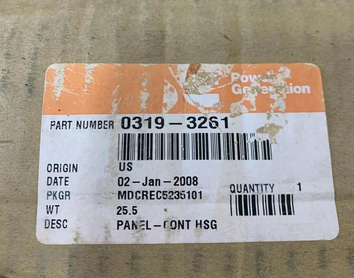 New Genuine OEM Cummins Onan Front Panel For HC7 Detector Control P/N: 319-3261