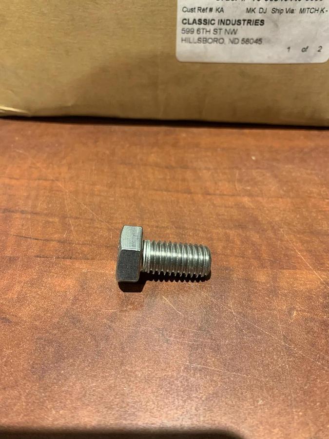 Used (100 Pack) Stainless Steel Hex Bolts - 1/2" x 1" Long | P/N: 1-H-50C-100