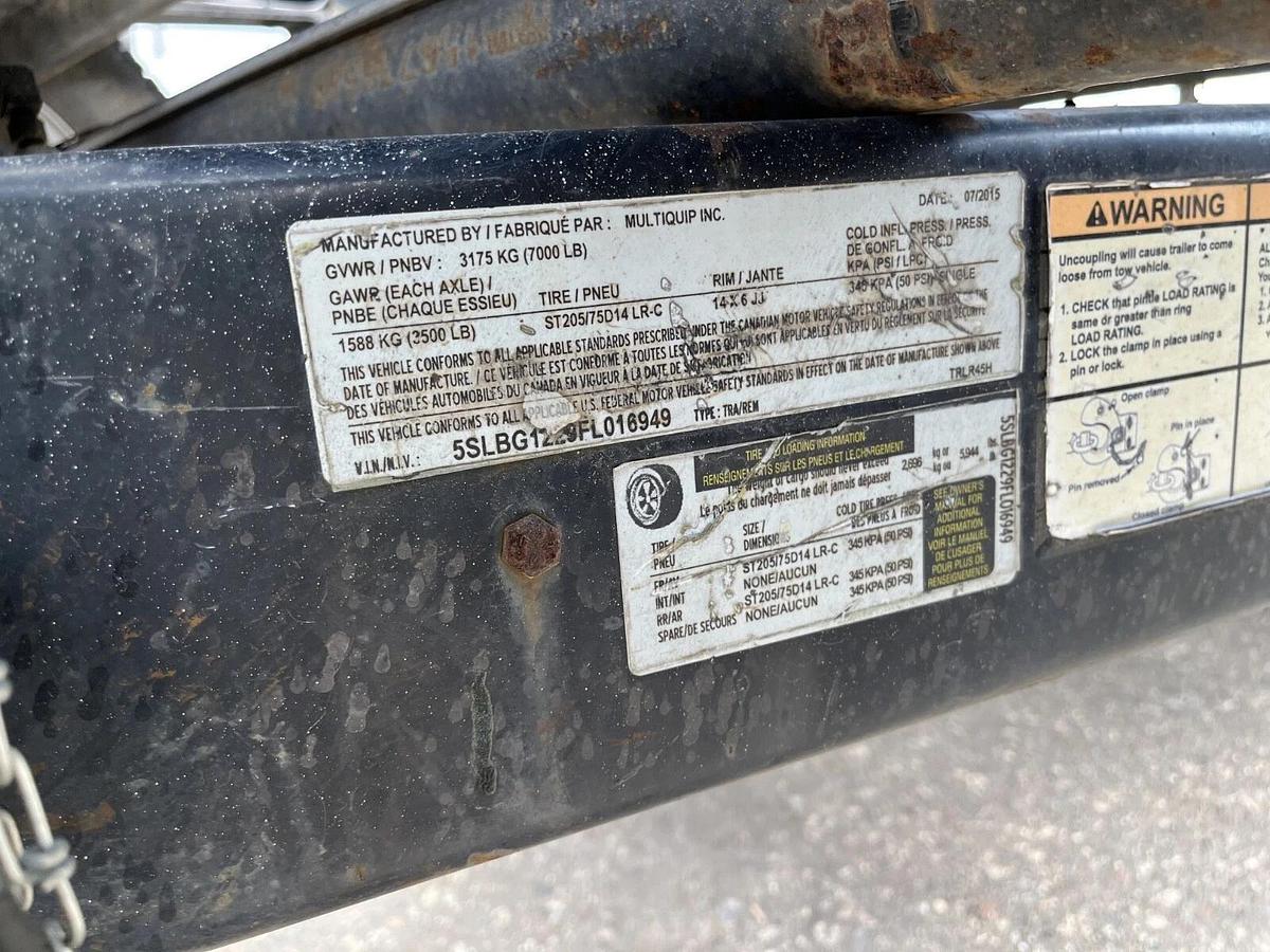 Used Used Multiquip TRLR45H 12' Dual Axle Trailer