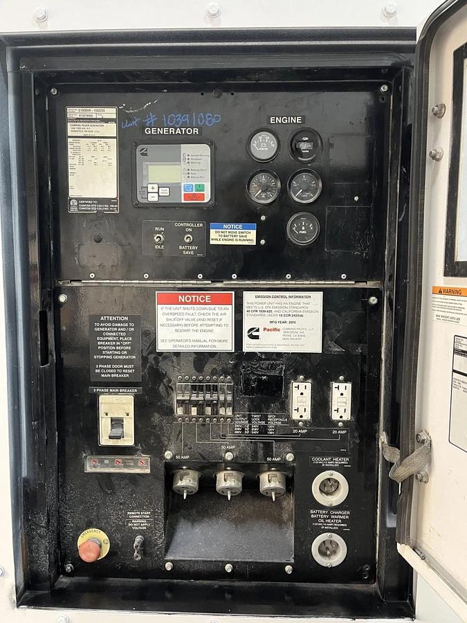 100kw Cummins C100D6R Spec. D Mobile Diesel Generator - S/N: B150798960