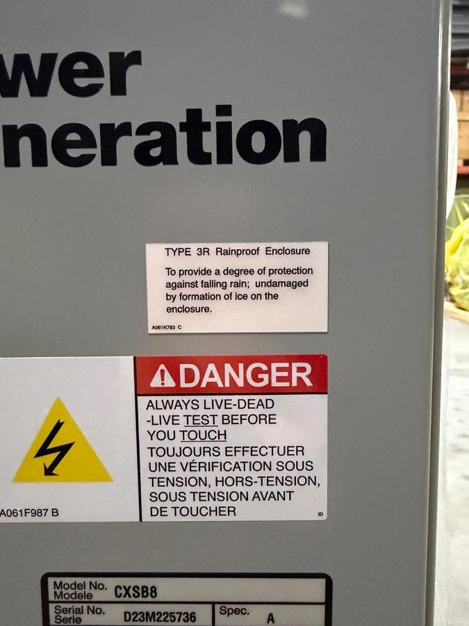 225A 240V Cummins CXSB8 Automatic Transfer Switch - D23M225736