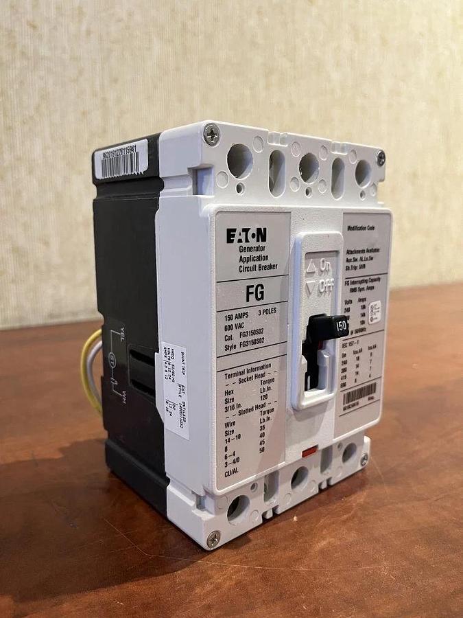 150 Amp Eaton FG3150S02 Circuit Breaker - Cummins P/N: A043A840