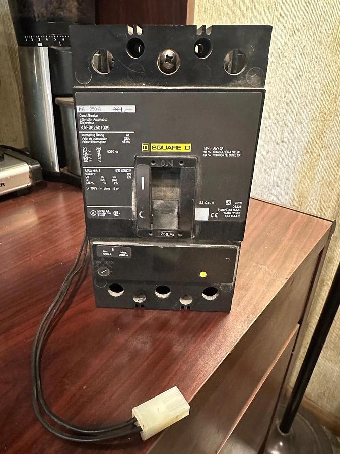 Used 250 Amp Square D KA Circuit Breaker - KAF362501039