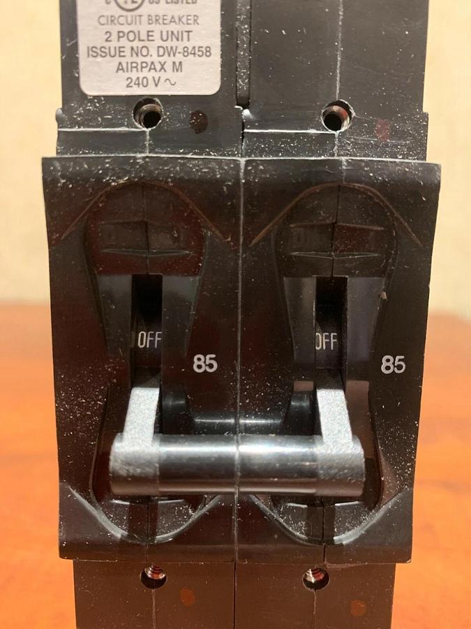 Used New 85 Amp AirPax LR26229 2 Pole 120/240V Circuit Breaker | Cummins A028V132