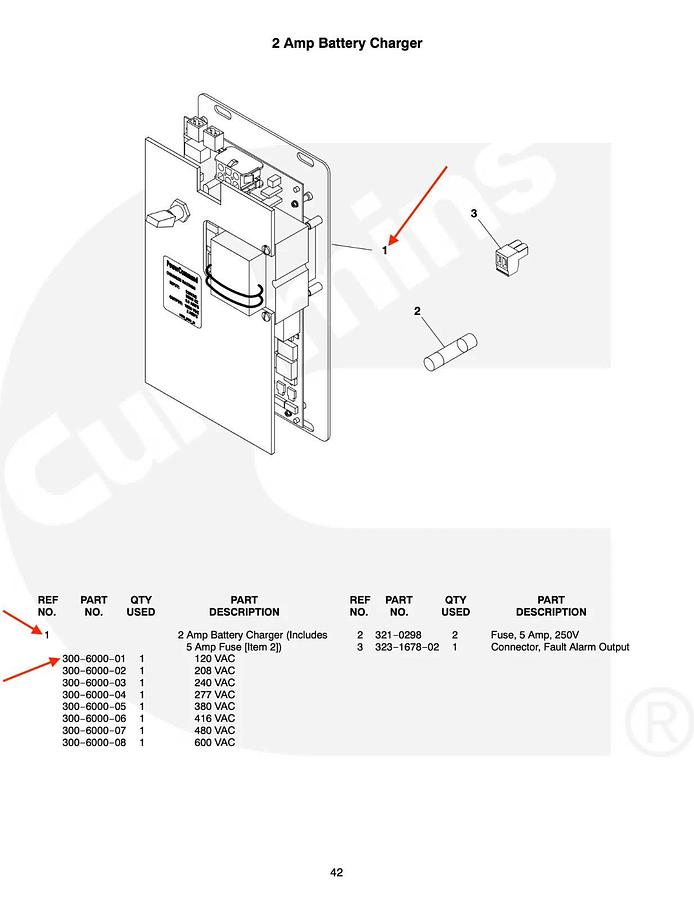 Used New 2 Amp Genuine OEM Cummins Battery Charger 120V | PN 300-6000-01 300-6026-09