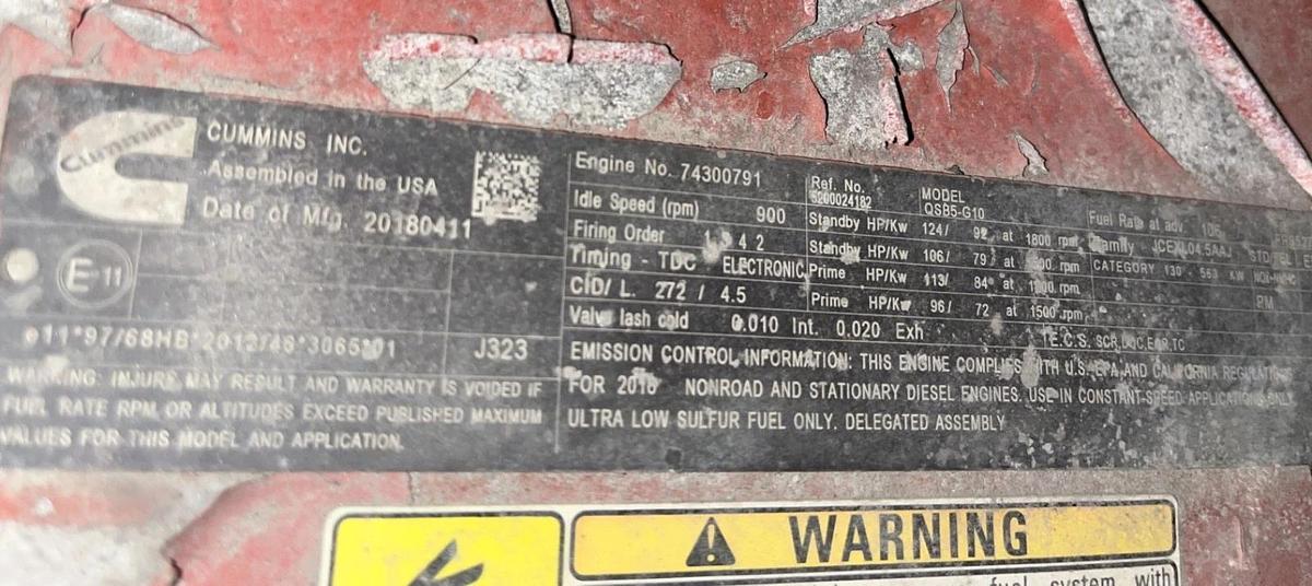 Used 70kva Wacker Neuson G70 Mobile Diesel Generator - S/N: 24445446