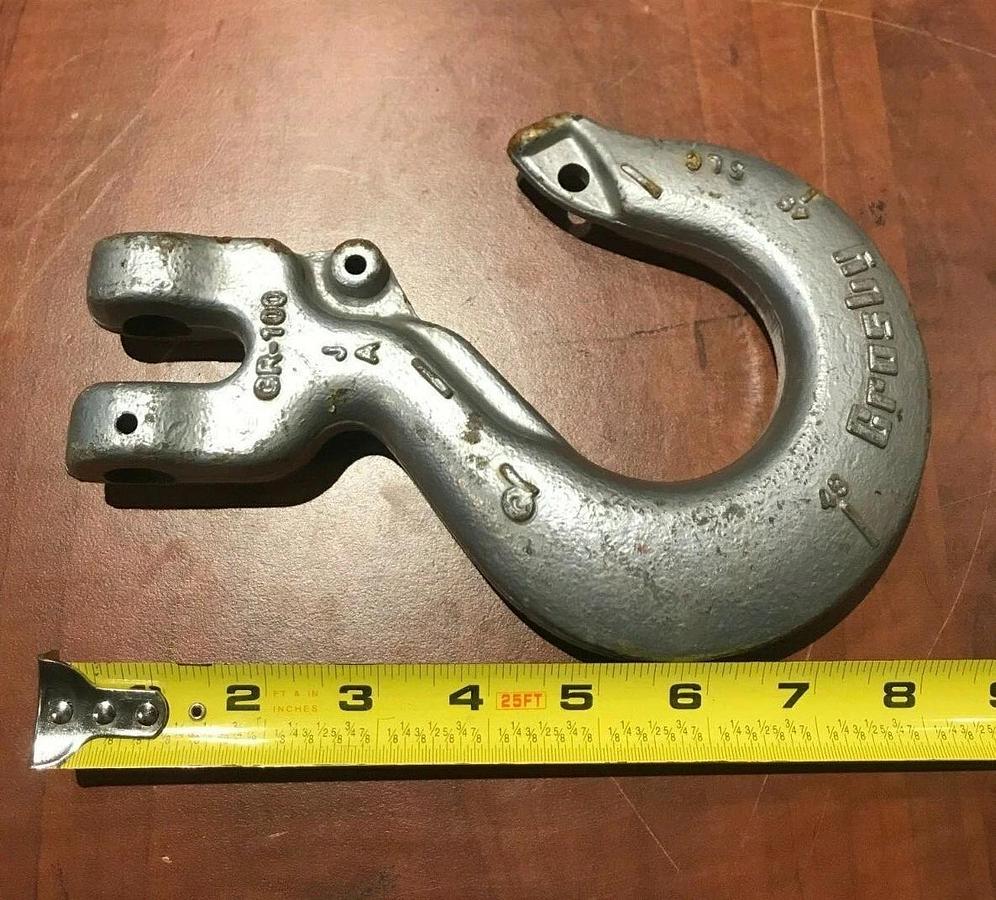 New Crosby 1/2" 1/2-13 Grade 100 Lifting Hook 15,000 lbs. WLL | USA