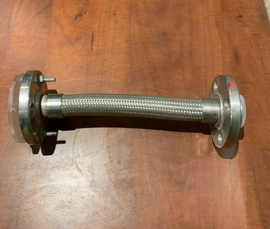 New 1" Flexible Braided Flex Tube Flange