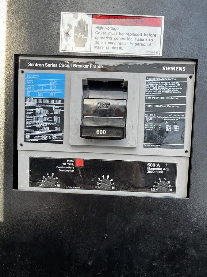 Used 400kw Generac SD400 13.5L Stationary Industrial Diesel Generator - S/N: 2103412