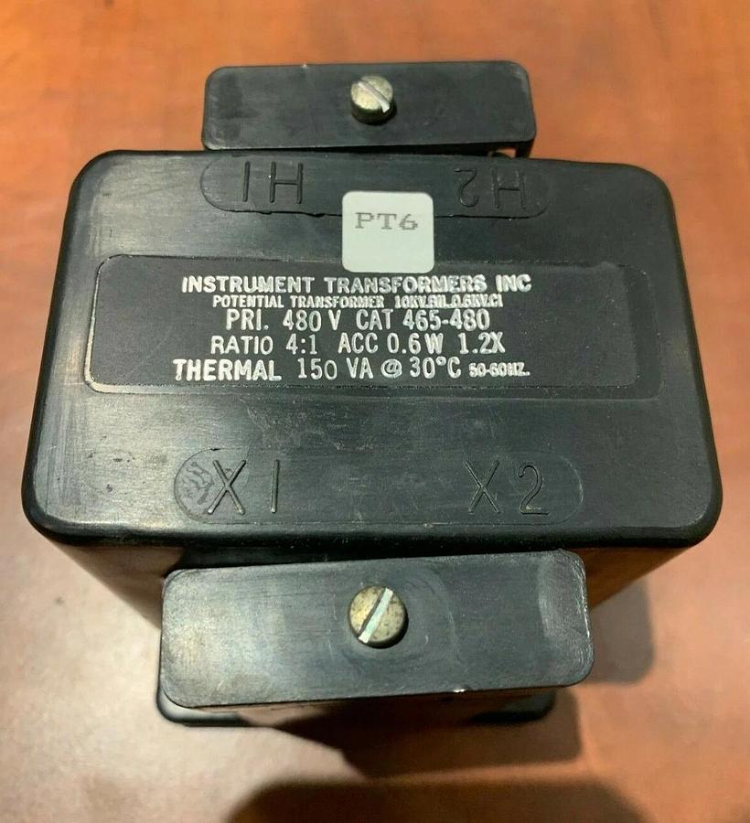 Used Instrument Transformers 465-480 Potential Transformer Pri. 480V 4:1 315-0560