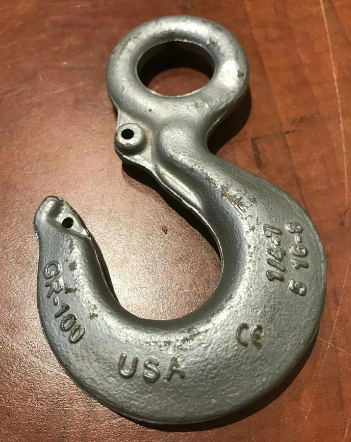 (2 Pack) Crosby 2 Ton (4,000 lbs.) Eye Hook Grade 100 | Lifting Rigging