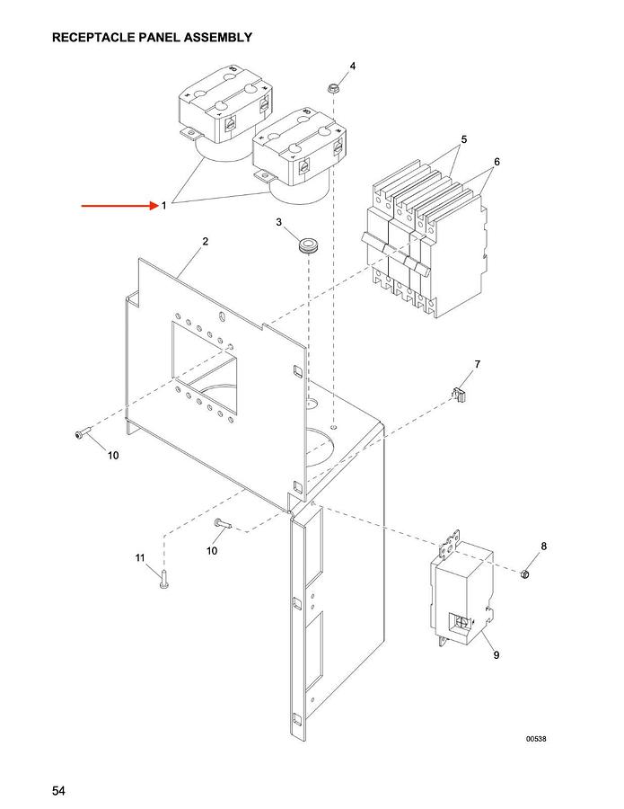 Used Magnum Power Generac Twist Lock Receptacle 240V 50A MMG35FHD | P/N: 18089
