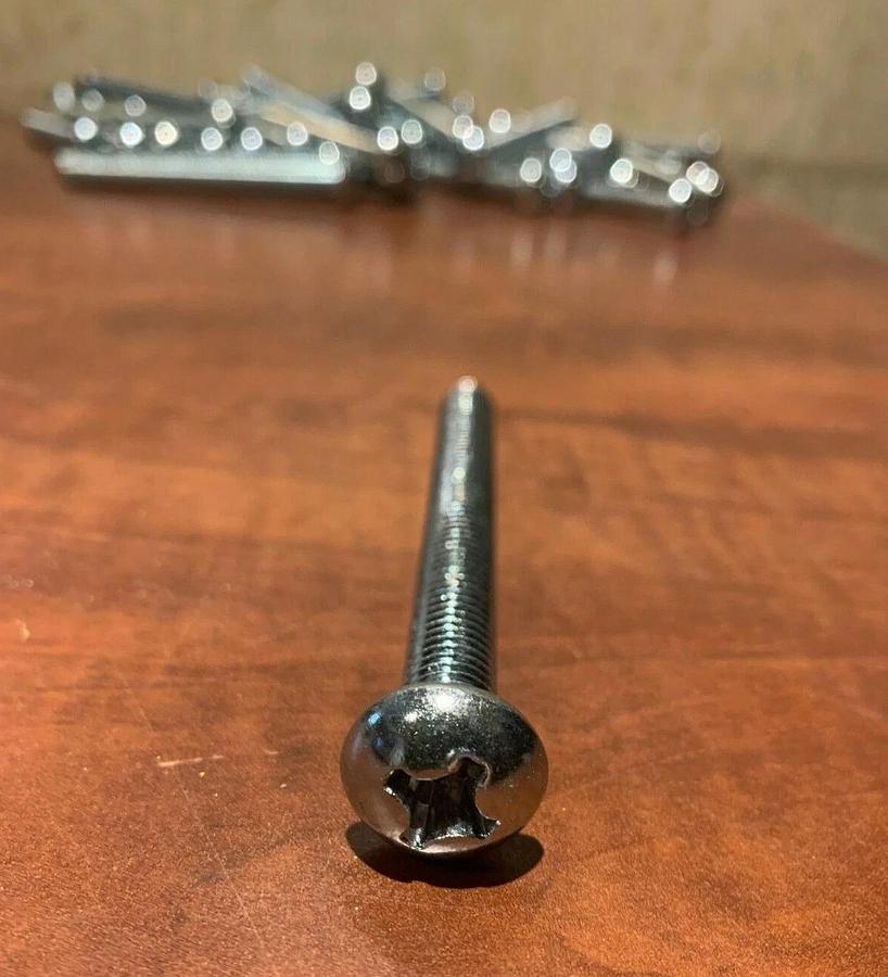 Used (50 Bolts) 3/8" 4" Long Steel Phillips Machine Screws Coarse Thread