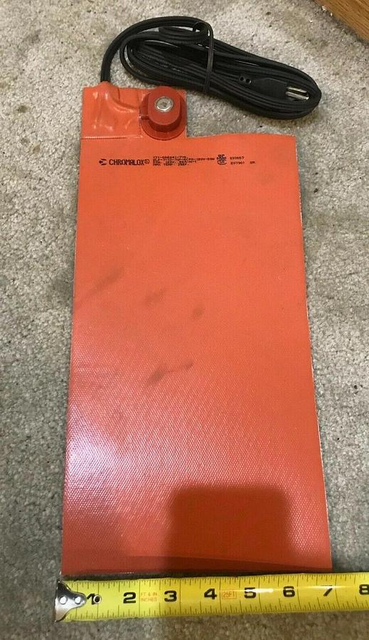 Used 50 Watt Battery Heater Cummins Onan | P/N: A047T975 Chromoalox Silicon Pad