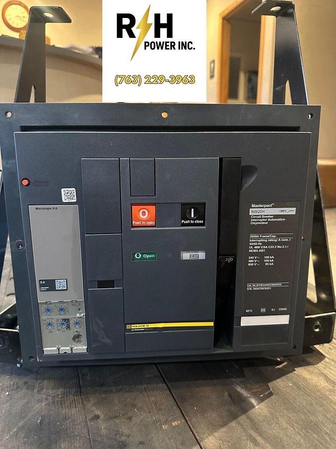 2000 Amp Square D Masterpact NW20H Circuit Breaker
