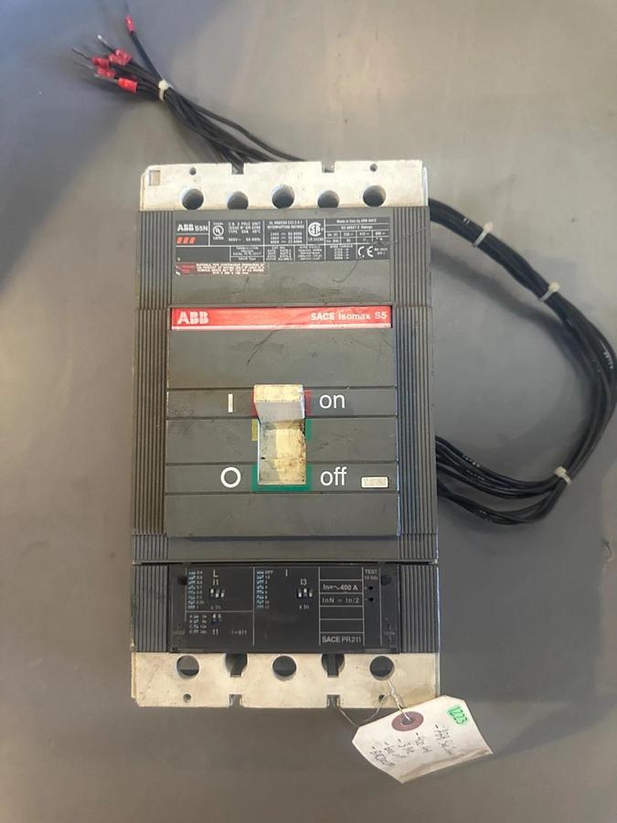 Used ABB SACE Isomax S5N 400 Amp Circuit Breaker - BAC2001880