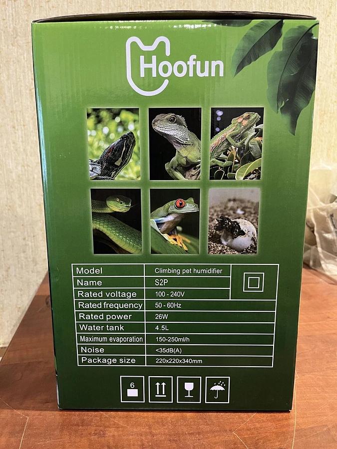 Used Hoofun S2P Climbing Pet Reptile Humidifier w/ Extension Tube - P/N: X003CWFHQL