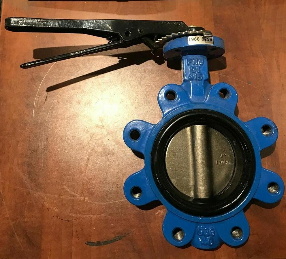 New 4" FNW Butterfly Valve EPDM ANSI 150 Ductile Iron | P/N: FNW732EP