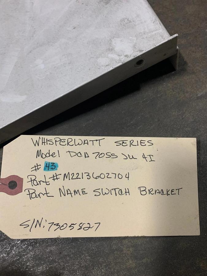 Used Used Multiquip DCA70SSJU4i Switch Bracket | P/N: M2213602704