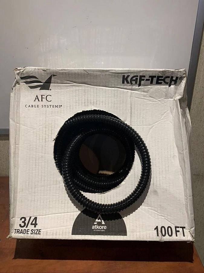 KAF-TECH Ultraflex Mechanical Non-Metallic Black Tubing Conduit 3/4" x 100'