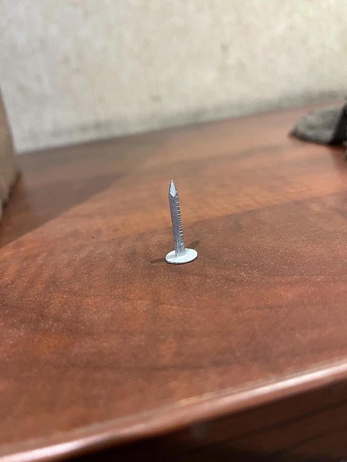 Used Electro-Galvanized Barbed Roofing Nails 11G x 7/16 x 1" (25lbs - Half Used)