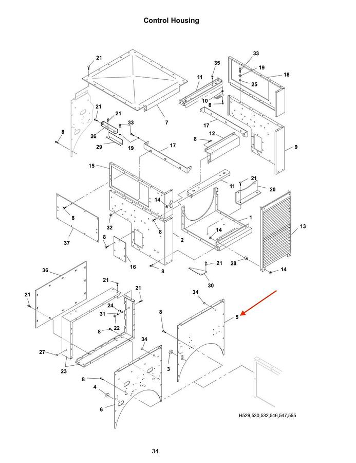 New Genuine OEM Cummins Onan Front Panel For HC7 Detector Control P/N: 319-3261