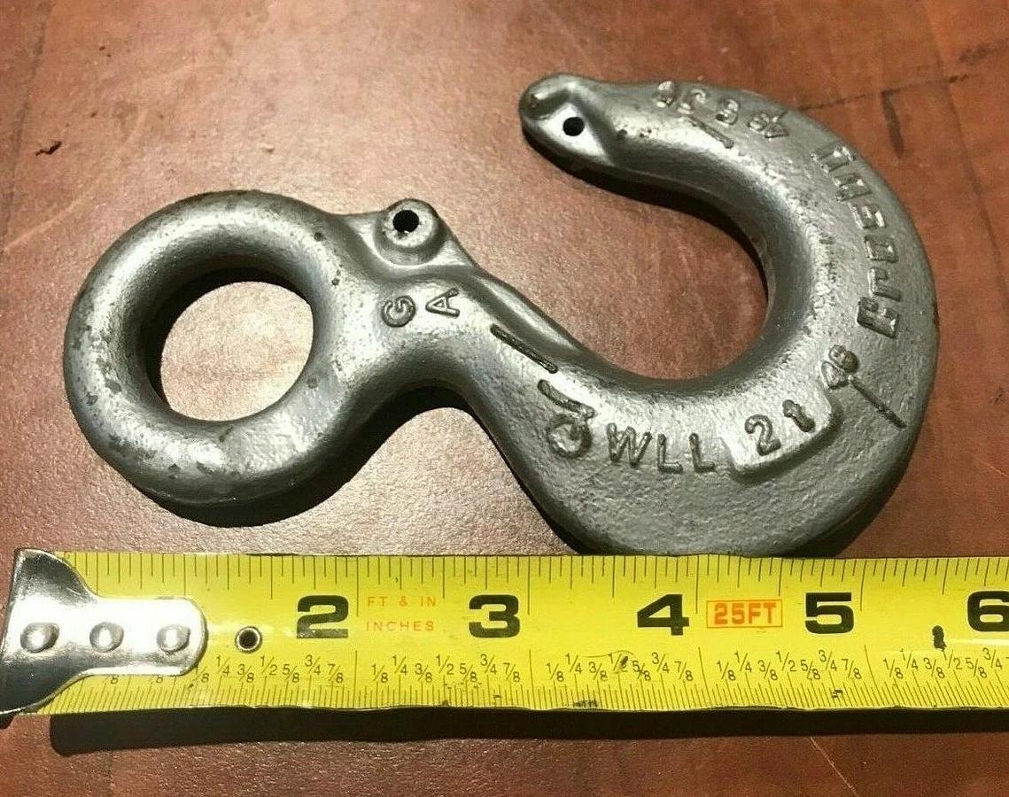 (2 Pack) Crosby 2 Ton (4,000 lbs.) Eye Hook Grade 100 | Lifting Rigging