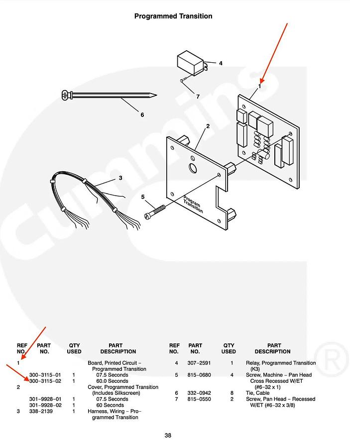 Used New Cummins Programmed Transition PCB ASSY 60.0 Seconds OTIII | P/N: 300-3115-02