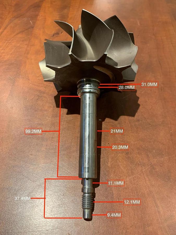 Used New Genuine OEM CAT Caterpillar P/N: 593-2016 | Turbine Turbo Wheel 755598-0004P