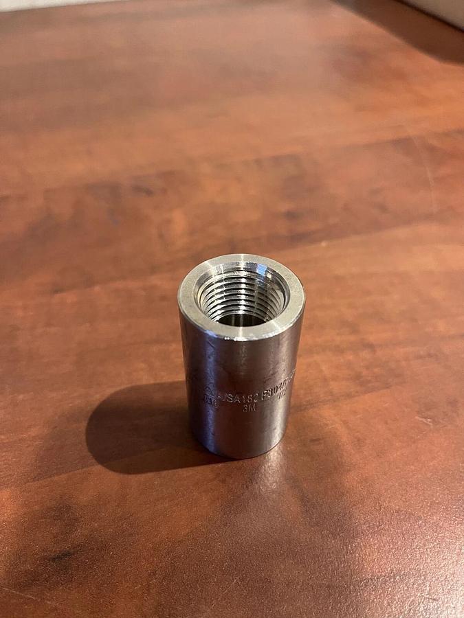 1/2" Stainless Steel F-F Coupling A/SA182 F304/F304L - P/N: 3411D-08 (10-Pack)