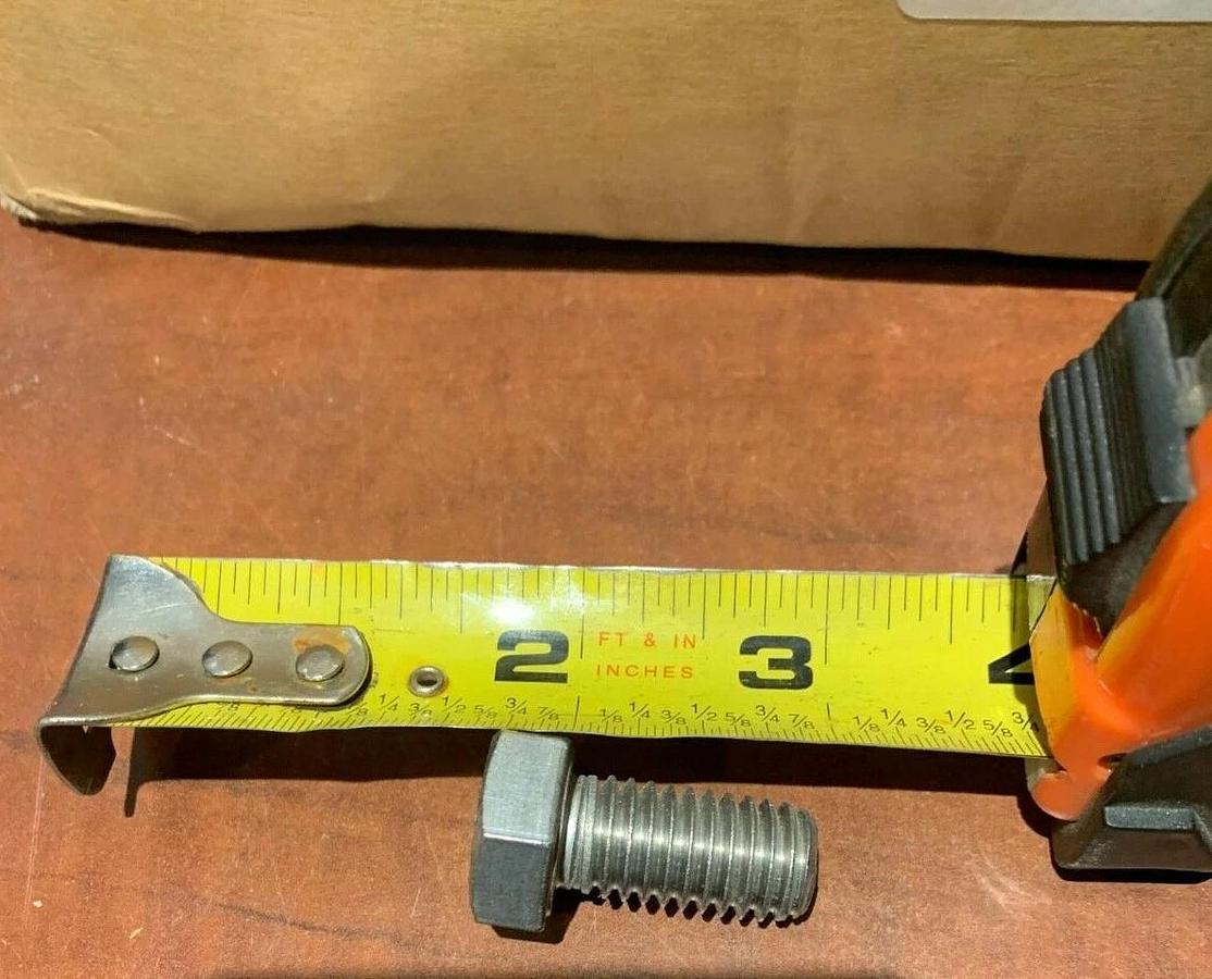 Used (100 Pack) Stainless Steel Hex Bolts - 1/2" x 1" Long | P/N: 1-H-50C-100