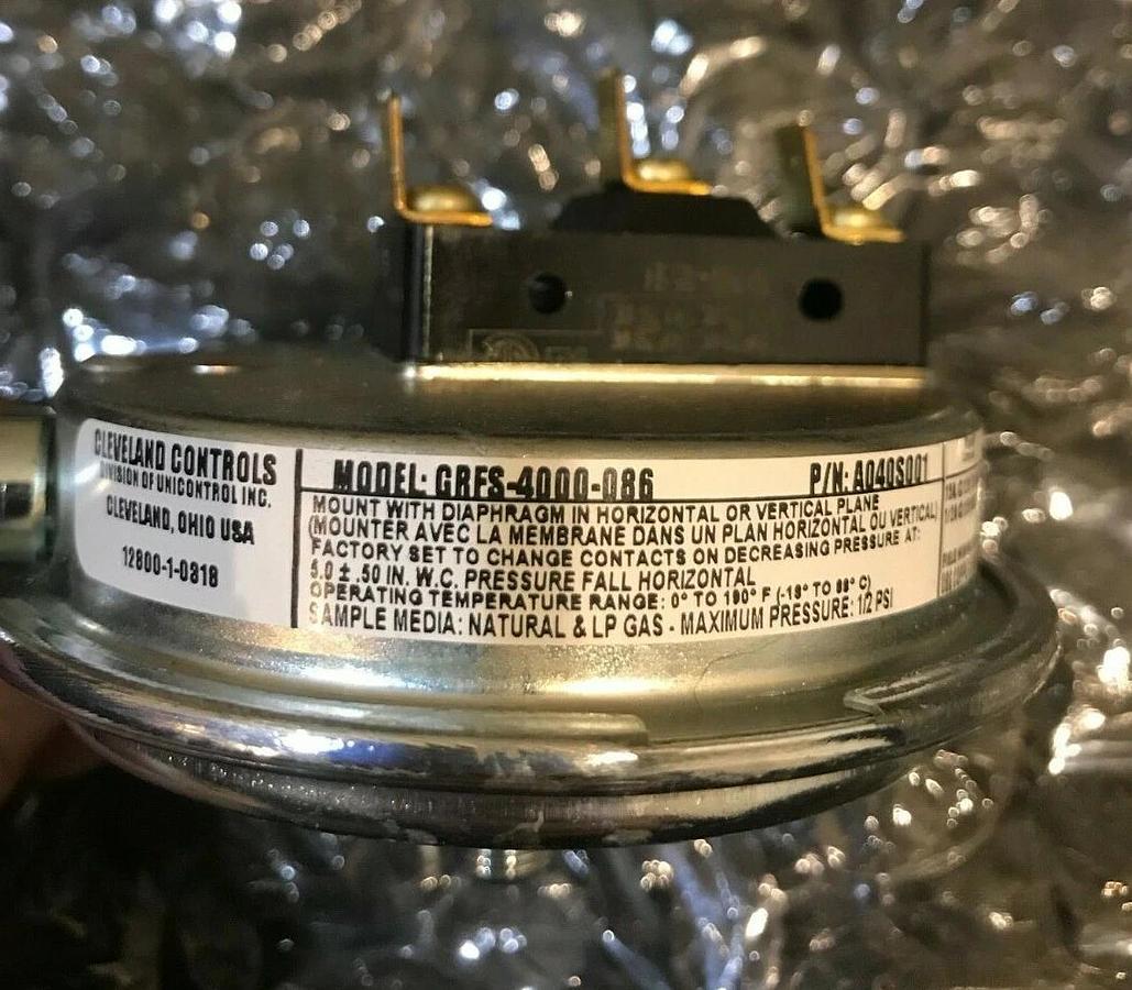 Used Cummins Onan Natural & LP Gas Pressure Switch | A040S001 309-0669 GRFS-4000-086