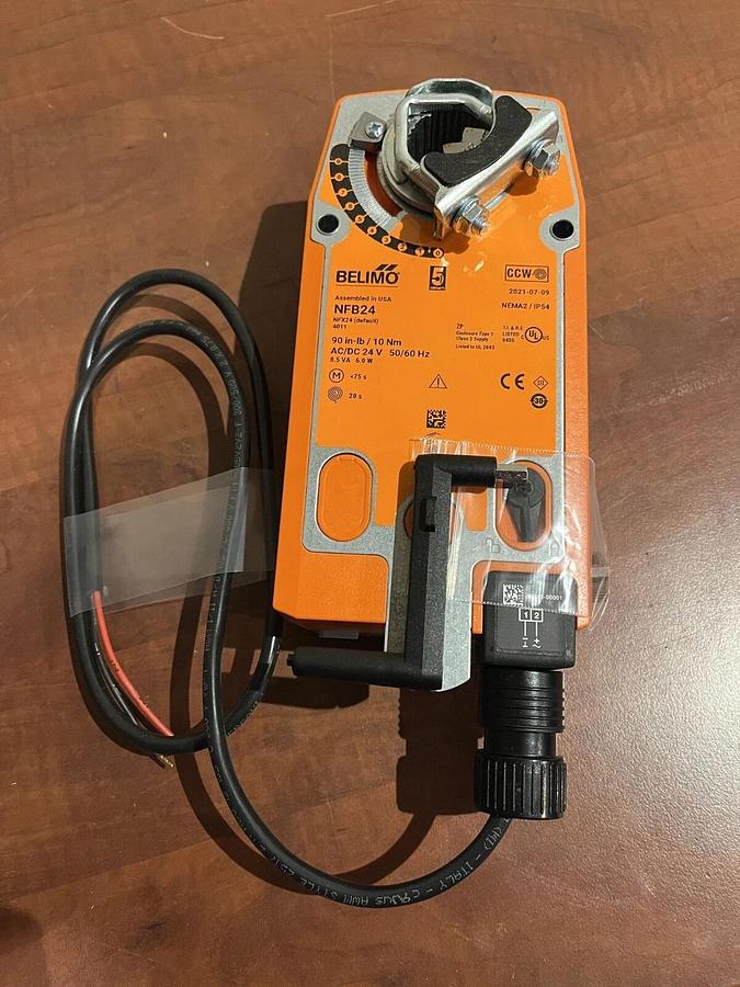 Belimo 90 in-lb Spring Return Damper Actuator - P/N: NFB24