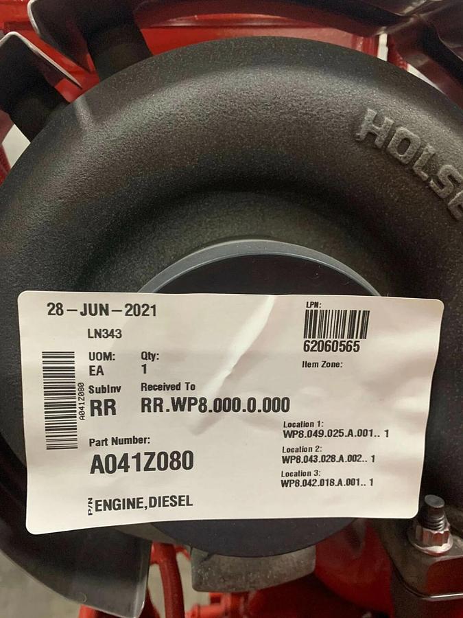 Used New 8.9L Cummins Diesel Engine QSL9-G9 | Cummins P/N: A041Z080 C275-D2RE