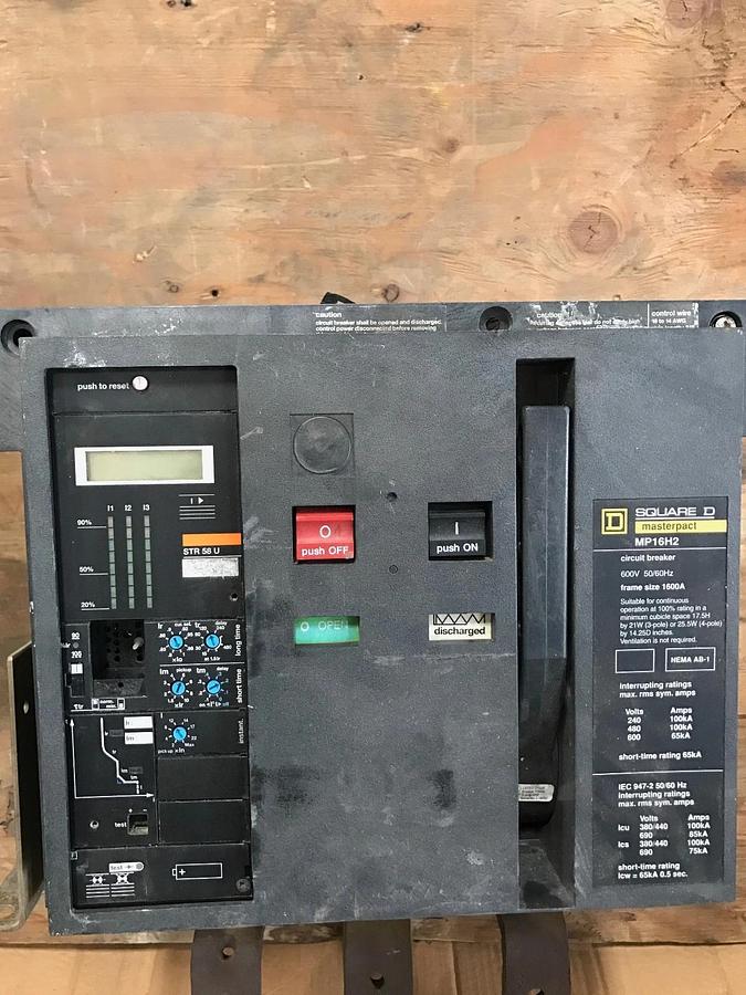 Used 1600 Amp Square D Masterpact MP16H2 Circuit Breaker | 60Hz